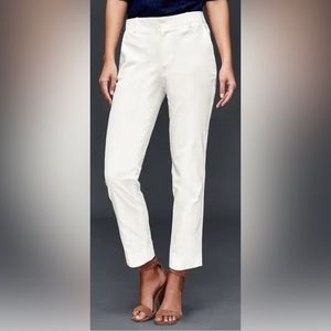 GAP Wm’s Sz 8 Slim Cropped 100% Cotton Mid Rise Crop Chino Trouser Pant …